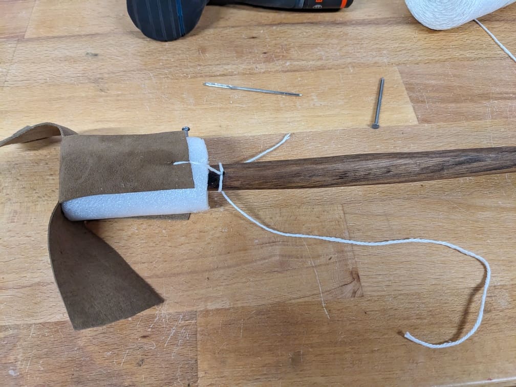 Fabrication de "Mailloche #3 - Noyer américain", étape 14