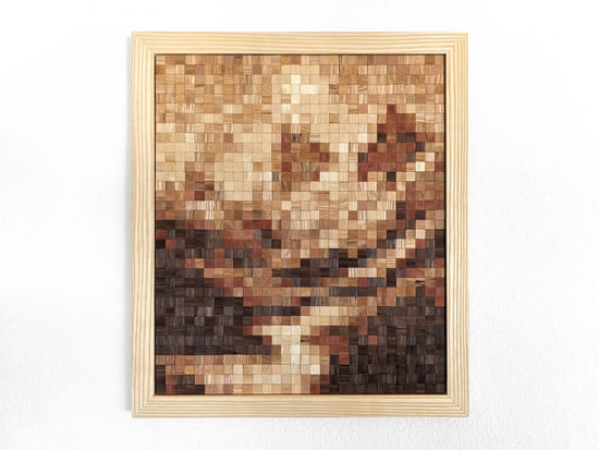 tableau mosaique bois cubes paysage montagnes jpg 6