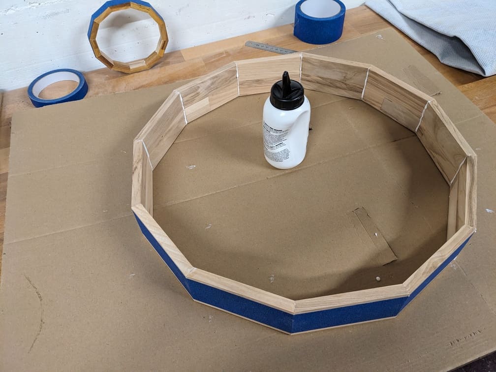 Fabrication de "Tambour chamanique #1 - Cerf et hêtre - 42.7 cm", étape 14