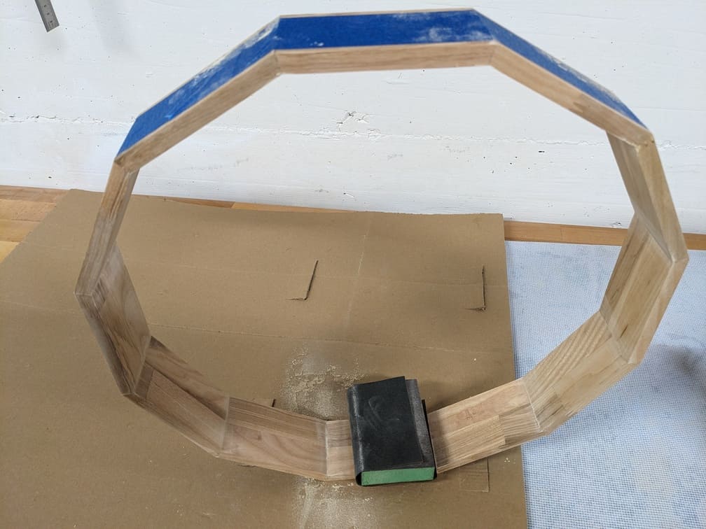 Fabrication de "Tambour chamanique #1 - Cerf et hêtre - 42.7 cm", étape 16