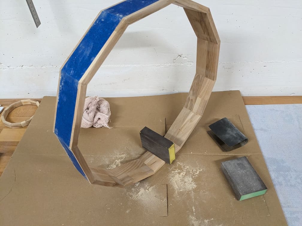 Fabrication de "Tambour chamanique #1 - Cerf et hêtre - 42.7 cm", étape 17