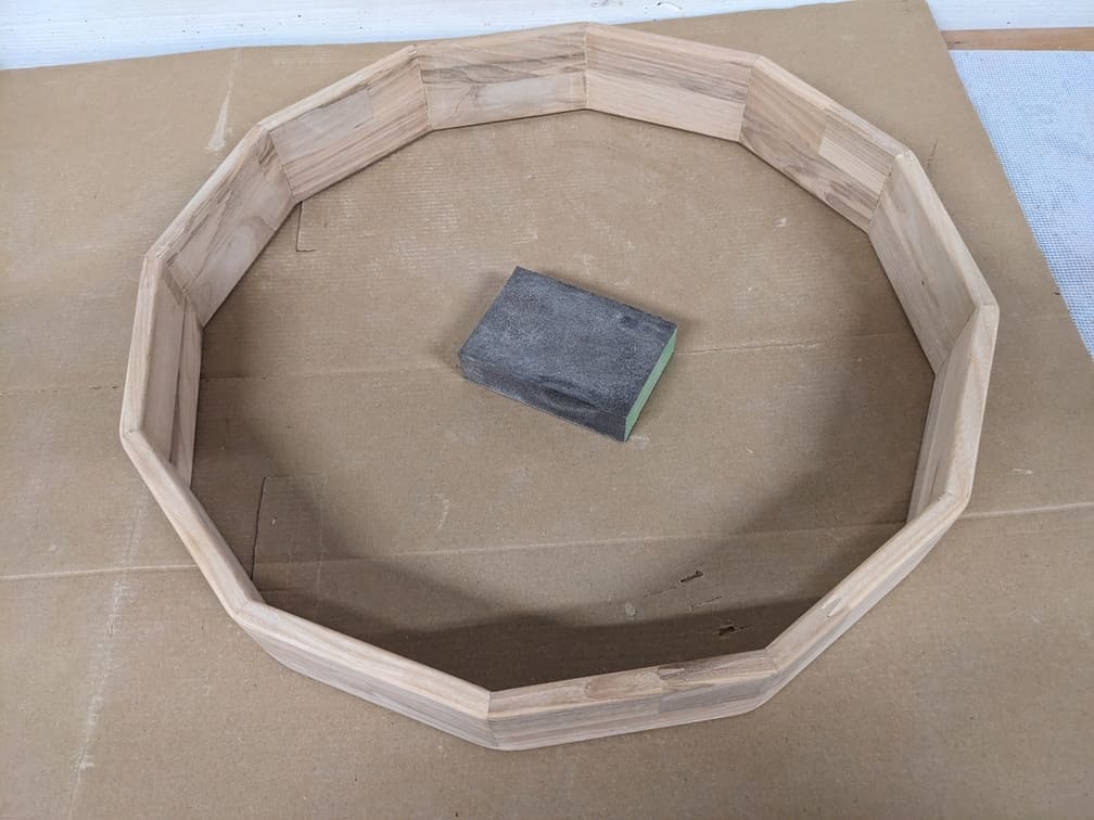 Fabrication de "Tambour chamanique #1 - Cerf et hêtre - 42.7 cm", étape 25