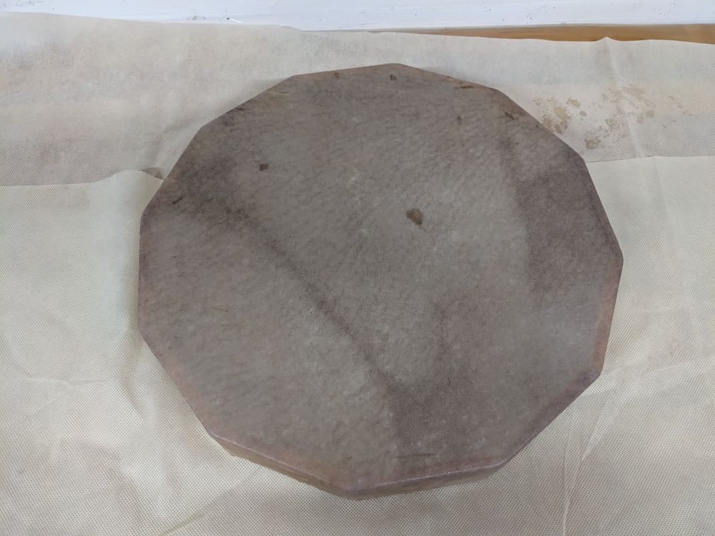 Fabrication de "Tambour chamanique #1 - Cerf et hêtre - 42.7 cm", étape 40