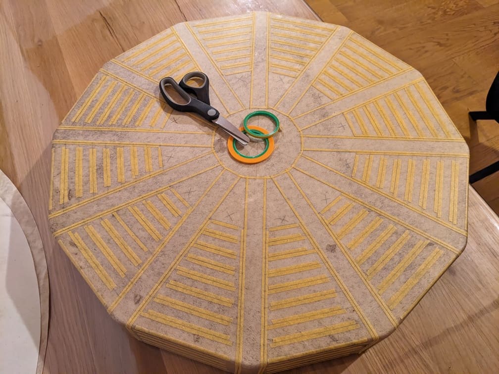 Fabrication de "Tambour chamanique #1 - Cerf et hêtre - 42.7 cm", étape 49