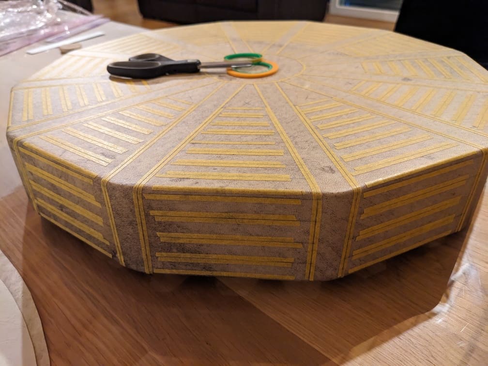 Fabrication de "Tambour chamanique #1 - Cerf et hêtre - 42.7 cm", étape 50