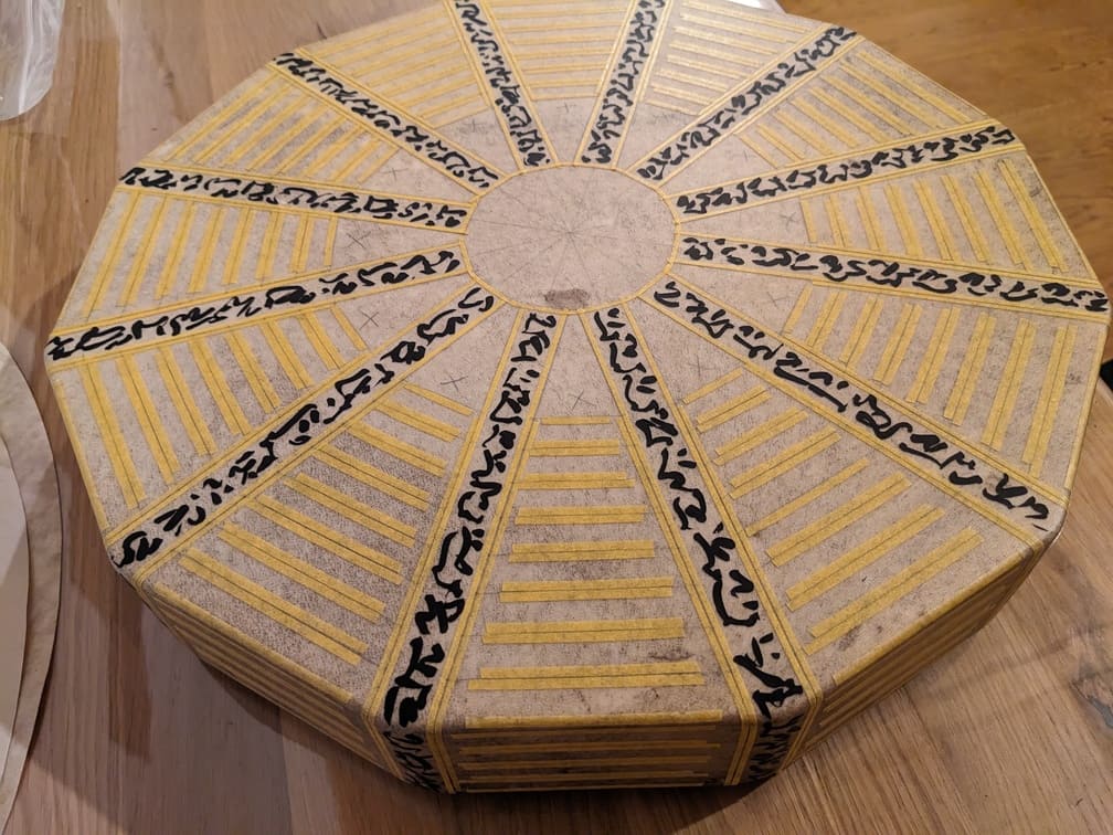 Fabrication de "Tambour chamanique #1 - Cerf et hêtre - 42.7 cm", étape 51