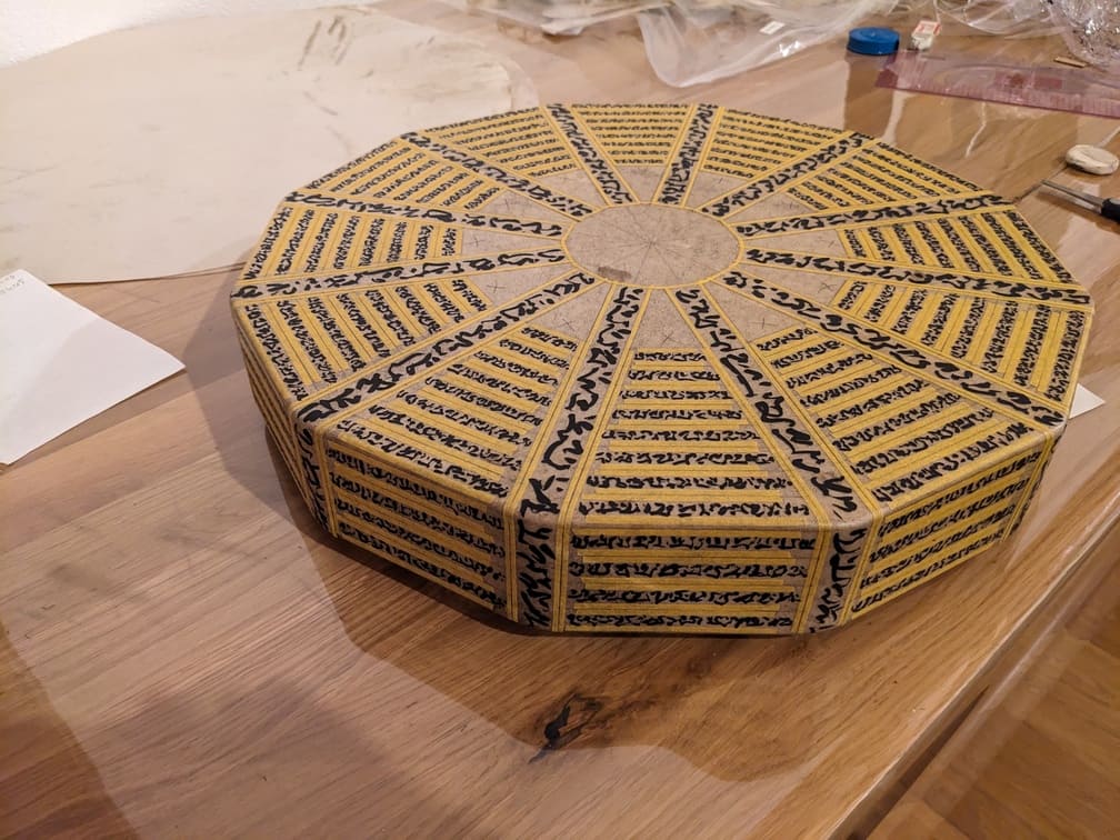 Fabrication de "Tambour chamanique #1 - Cerf et hêtre - 42.7 cm", étape 53